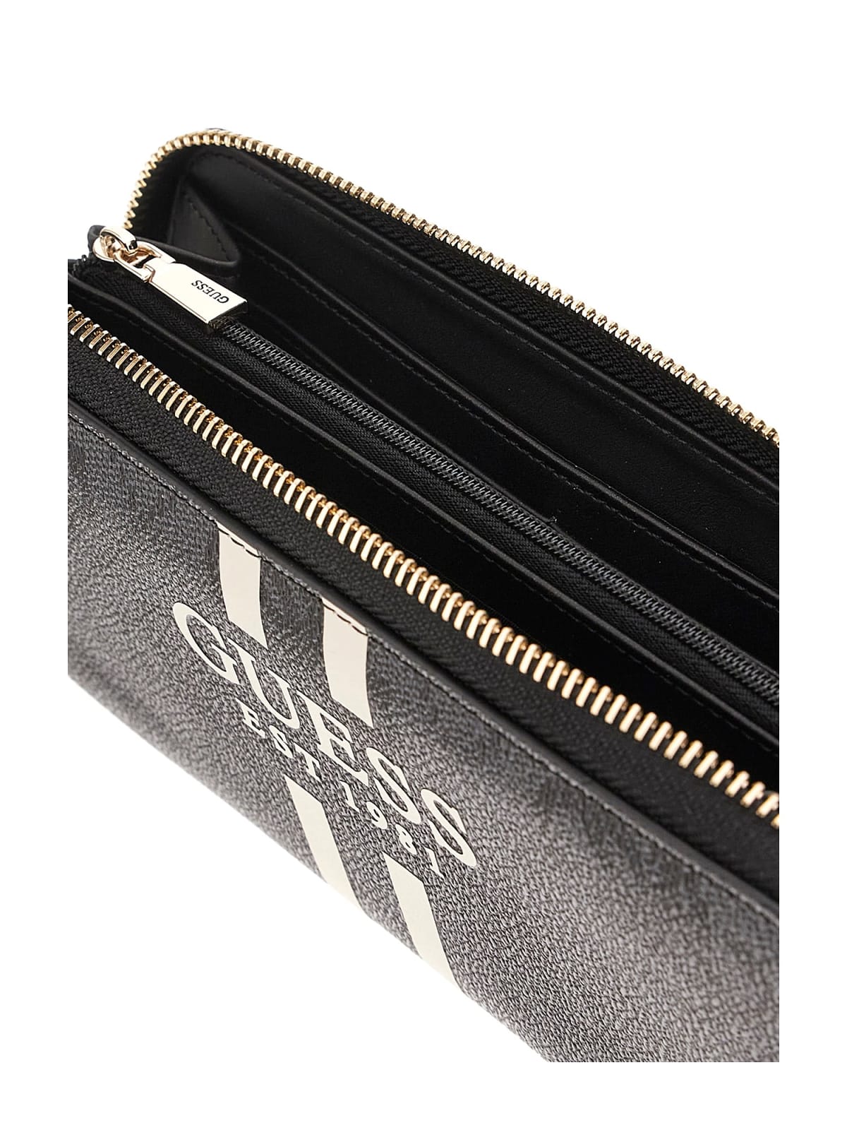 Guess LAUREL II SLG LARGE ZIP AROUND COAL LOGO