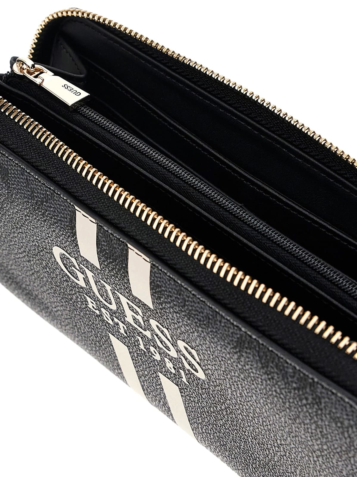 Guess LAUREL II SLG LARGE ZIP AROUND COAL LOGO