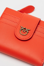 Afbeelding in Gallery-weergave laden, Pinko MULTI PURPOSE WALLET VITELLO S MANDARIN RED-ANTIQUE GOLD
