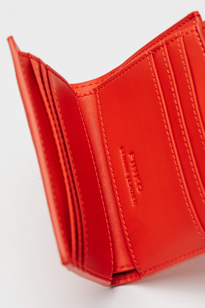 Pinko MULTI PURPOSE WALLET VITELLO S MANDARIN RED-ANTIQUE GOLD