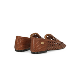 Afbeelding in Gallery-weergave laden, Fred de la Bretoniere Glara Woven Mocassin Leather Tan
