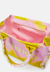 Pinko shopping bag canvas Lime/Rosa