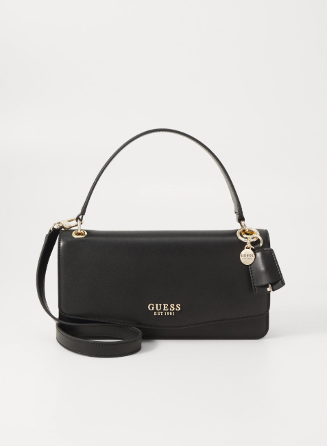 Guess ECO EVAINE TOP HANDLE FLAP BLACK