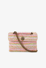 Afbeelding in Gallery-weergave laden, Kurt Geiger 690 Tweed Kensington Bag Pink Comb Fabric
