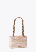 Afbeelding in Gallery-weergave laden, Kurt Geiger 690 Tweed Kensington Bag Pink Comb Fabric
