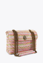 Afbeelding in Gallery-weergave laden, Kurt Geiger 690 Tweed Kensington Bag Pink Comb Fabric
