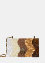 Afbeelding in Gallery-weergave laden, Kurt Geiger 690 Party Box Clutch W Gold Comb Synthetic
