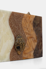 Afbeelding in Gallery-weergave laden, Kurt Geiger 690 Party Box Clutch W Gold Comb Synthetic
