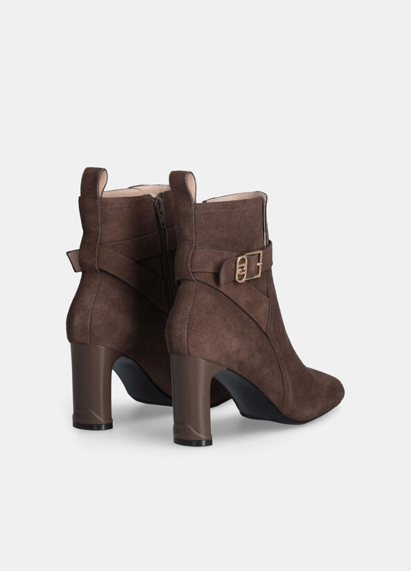 Liu Jo Laila 01 Ankle Boot Cow Suede Ebano
