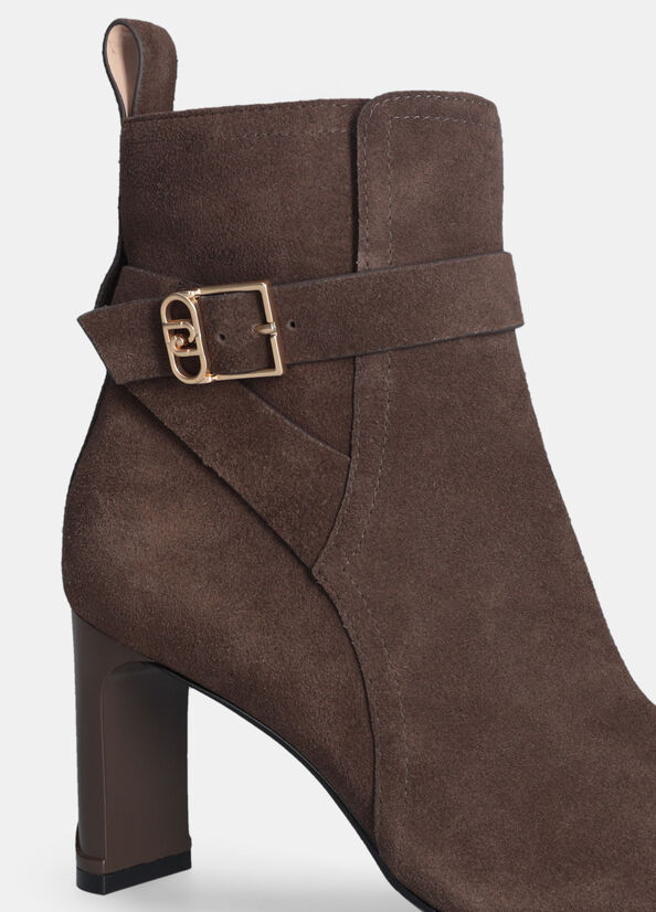 Liu Jo Laila 01 Ankle Boot Cow Suede Ebano