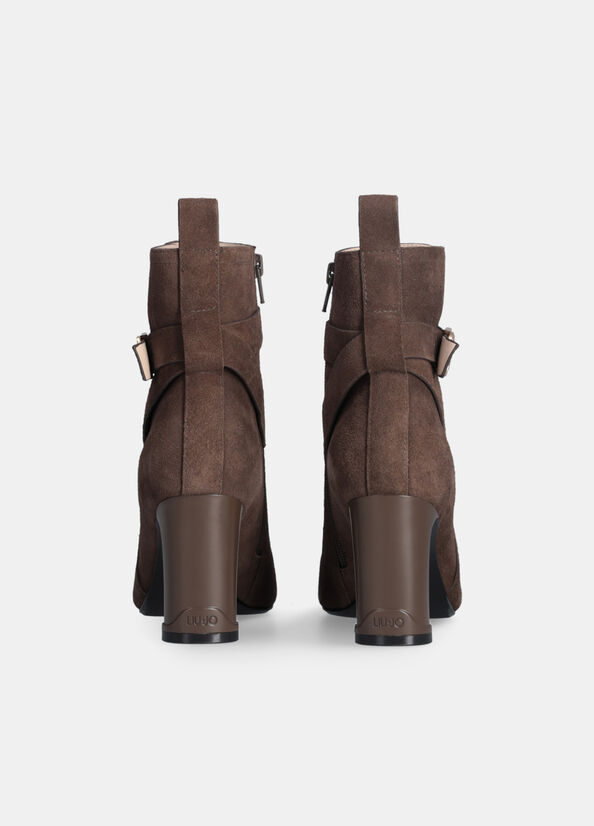 Liu Jo Laila 01 Ankle Boot Cow Suede Ebano