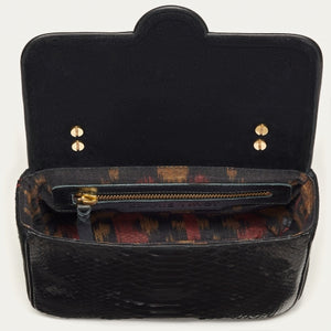Claris Virot Sac Python Ava Medium Noir