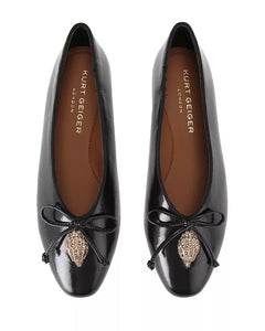 Kurt Geiger Sloane Eagle Ballerina Black Patent