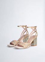 Afbeelding in Gallery-weergave laden, Liu Jo Violet 05 Sandal Laminated light gold
