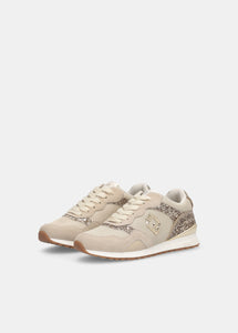 Liu Jo Sneaker Maxi Wonder Low 02 GlitterMesh/Cow suede rope/light gold