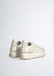 Liu Jo Maxi Wonder 01 Sneaker Calf Leather mesh L Ivory
