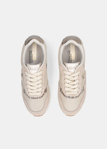 Liu Jo Sneaker Maxi Wonder Low 02 GlitterMesh/Cow suede rope/light gold