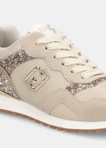 Afbeelding in Gallery-weergave laden, Liu Jo Sneaker Maxi Wonder Low 02 GlitterMesh/Cow suede rope/light gold
