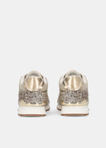 Afbeelding in Gallery-weergave laden, Liu Jo Sneaker Maxi Wonder Low 02 GlitterMesh/Cow suede rope/light gold
