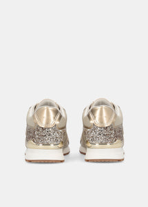 Liu Jo Sneaker Maxi Wonder Low 02 GlitterMesh/Cow suede rope/light gold