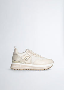 Liu Jo Maxi Wonder 01 Sneaker Calf Leather mesh L Ivory