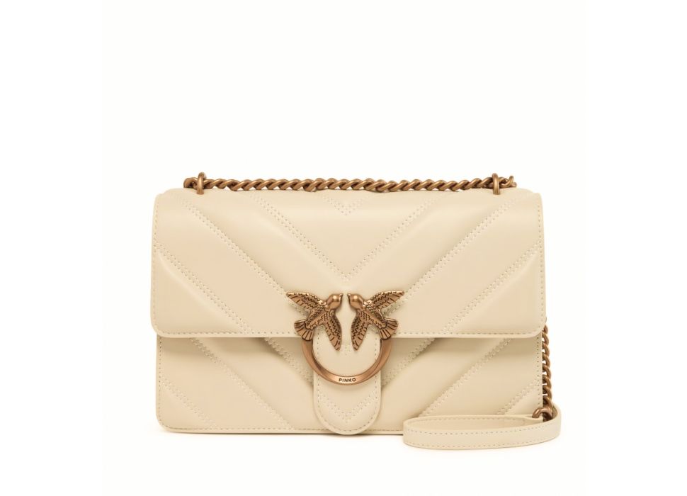Pinko LOVE ONE CLASSIC LIGHT DC NAPP BEIGE-SMOKE GREY-ANTIQUE GOLD