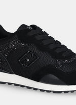 Afbeelding in Gallery-weergave laden, Liu Jo Sneaker Maxi Wonder Low 02 GlitterMesh/Cow suede black
