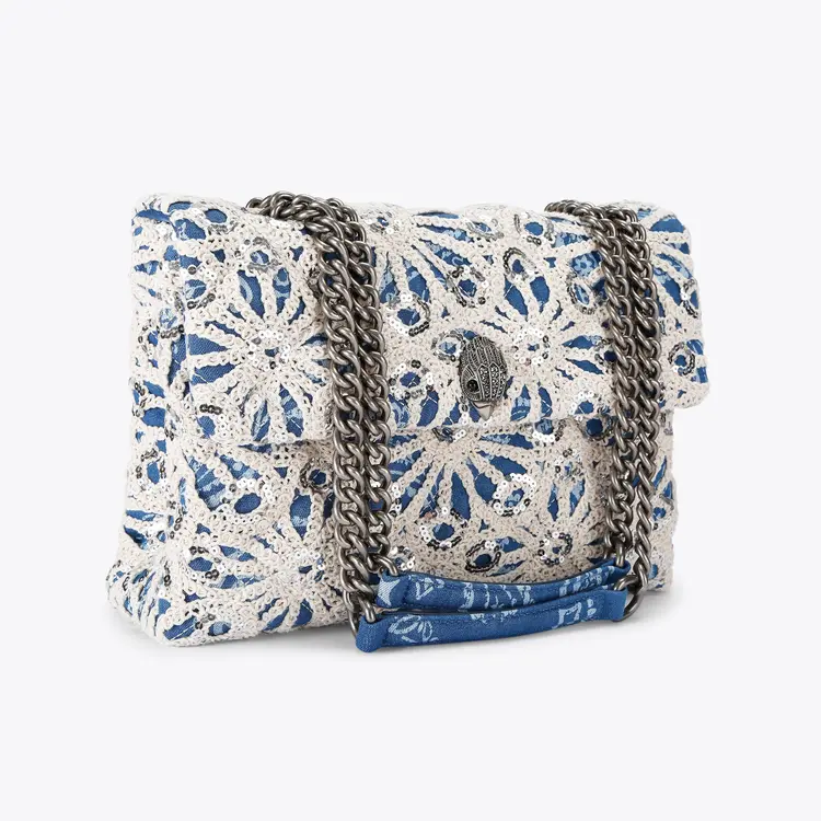 Kurt Geiger 690-LARGE KENSINGTON SOFT-BLUE OTHER-FABRIC