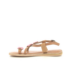 Afbeelding in Gallery-weergave laden, Laidback London Sandaal Blyth Flat Light brown leather Baby pink
