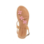 Afbeelding in Gallery-weergave laden, Laidback London Sandaal Blyth Flat Light brown leather Baby pink

