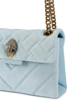 Afbeelding in Gallery-weergave laden, Kurt Geiger Leather Mini Kensington Mid Blue Suede/Leather
