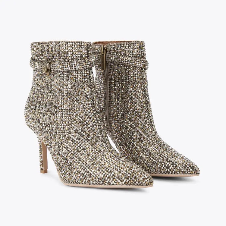 Kurt Geiger Kensington Ankle Boot Beige Comb Fabric