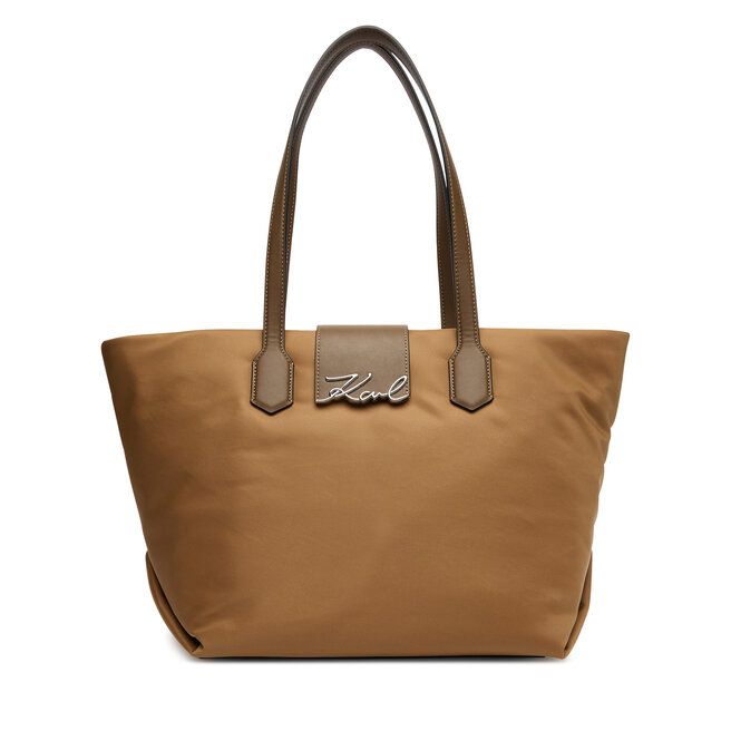 Karl Lagerfeld K/SIGNATURE NYLON MD TOTE Caramel