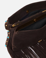 Afbeelding in Gallery-weergave laden, Pinko  TRIPLET MINI FRINGES SUEDE MARRONE CAFFE'-MIX

