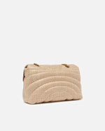 Afbeelding in Gallery-weergave laden, Pinko LOVE PUFF CLASSIC CL RAFIA BUT BEIGE-SMOKE GREY-ANTIQUE GOLD
