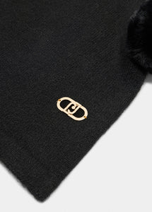 LIU JO FAKE FUR - CAP   NERO