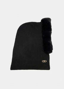 LIU JO FAKE FUR - CAP   NERO