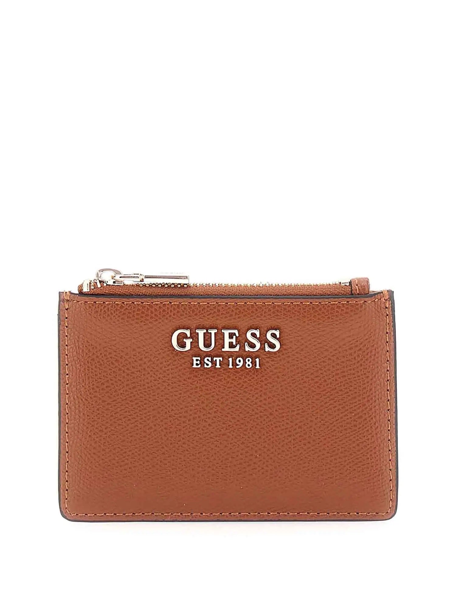 Guess Amorette Slg Credit Card Case Cognac