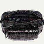 Afbeelding in Gallery-weergave laden, Claris Virot Sac Python Charly Noir Chaine Argent
