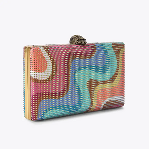Kurt Geiger 690-CRYSTAL KENSINGTON CLUTCH-MULT/OTHER-FABRIC