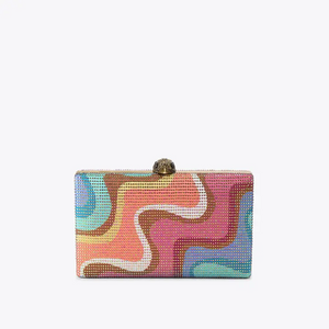 Kurt Geiger 690-CRYSTAL KENSINGTON CLUTCH-MULT/OTHER-FABRIC