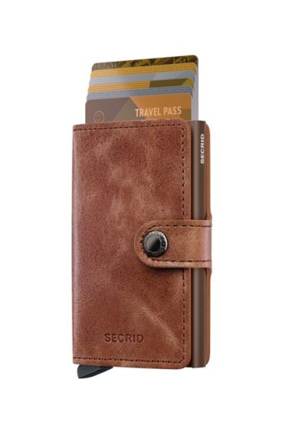 Miniwallet Vintage Cognac Brown