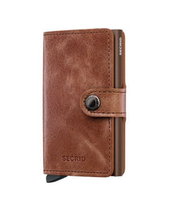 Miniwallet Vintage Cognac Brown