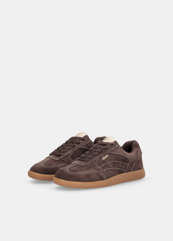 Liu Jo Connor 01 Sneaker Cow Suede Ebano