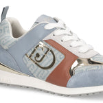 Afbeelding in Gallery-weergave laden, Liu Jo Maxi Wonder Low 03 Sneaker Calf Leather/Printed Denim
