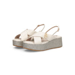 Afbeelding in Gallery-weergave laden, Liu Jo Flo 03 Sandal Calf Leather/Glitter Milk
