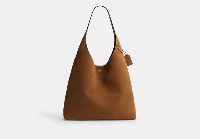 Coach Brooklyn Handbag suede cedar