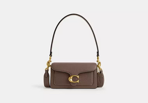 Coach polished pebble leather tabby shoulder bag 20 refresh Dark Stone