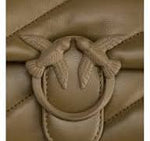 Afbeelding in Gallery-weergave laden, Pinko Mini Love Bag Puff in colour-block nappa leather khaki
