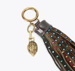 Afbeelding in Gallery-weergave laden, Kurt Geiger 691-TASSEL CRYSTALS CHARM-BROWN/OTH-SUEDE
